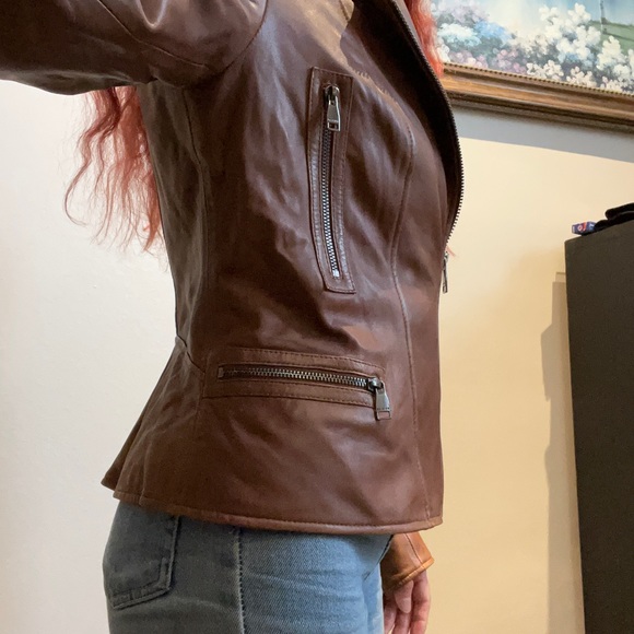 Danier Leather Jacket - Style: Tayla, Dark Cognac - Picture 13 of 13